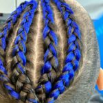 Cornrow Braids For Boys: 4 rows with Color Extension