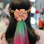 Fancy Hairstyle with Color Extensions